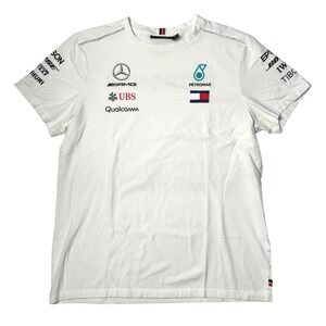 Mercedes-AMG Petronas F1 Team T-Shirt Mens Size L White Formula 1 Driver Tee